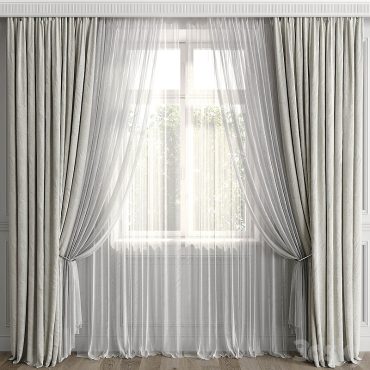 مدل سه بعدی پرده نئو کلاسیک 269