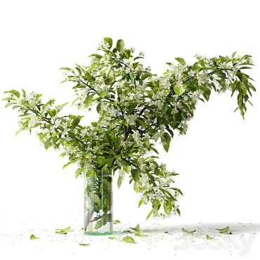 مدل سه بعدی گل و گلدان رومیزی 723