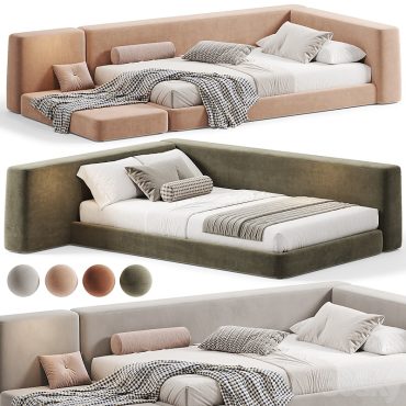 مدل سه بعدی تخت کودک 449