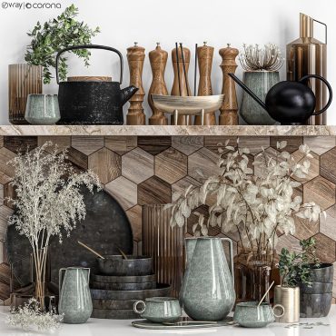مدل سه بعدی ظرف و ظروف دکوری 302
