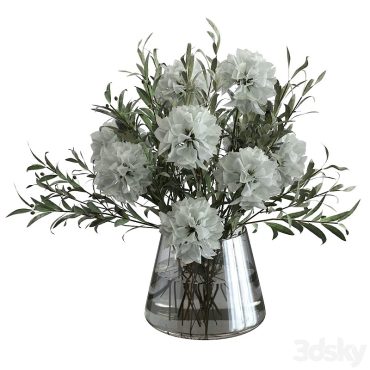 مدل سه بعدی گل و گلدان رومیزی 746