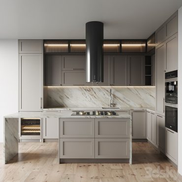 مدل سه بعدی کابینت نئوکلاسیک 489