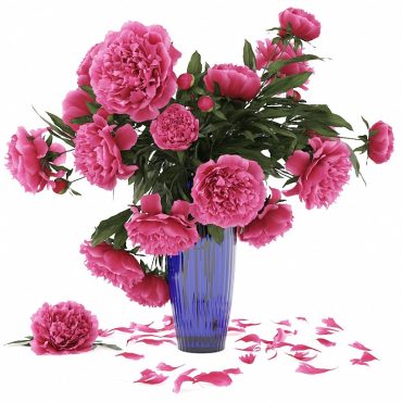 مدل سه بعدی گل و گلدان رومیزی 750