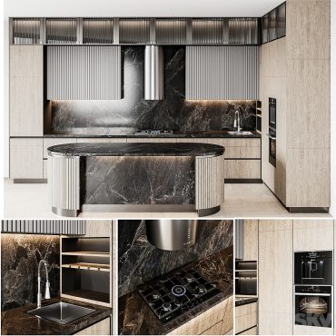 مدل سه بعدی کابینت مدرن 516