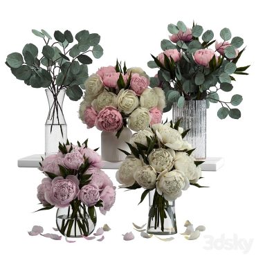 مدل سه بعدی گل و گلدان رومیزی 797