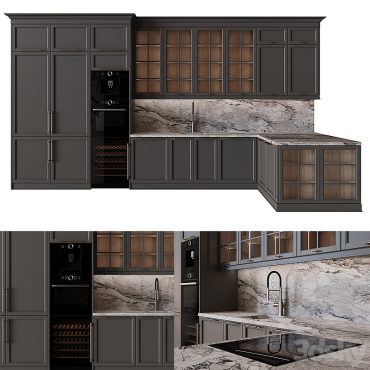 مدل سه بعدی کابینت نئوکلاسیک 504