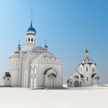 مدل سه بعدی ساختمان کلیسا 275