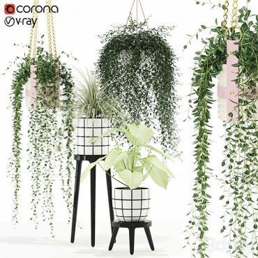 مدل سه بعدی گل آویز 119