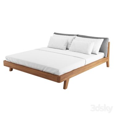 مدل سه بعدی تخت چوبی 762