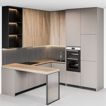 مدل سه بعدی کابینت مدرن 550