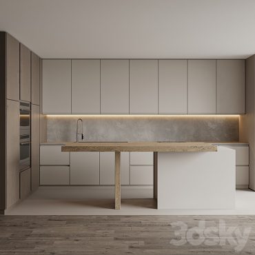 مدل سه بعدی کابینت مدرن 543