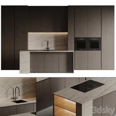 مدل سه بعدی کابینت مدرن 534