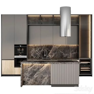 مدل سه بعدی کابینت مدرن 546