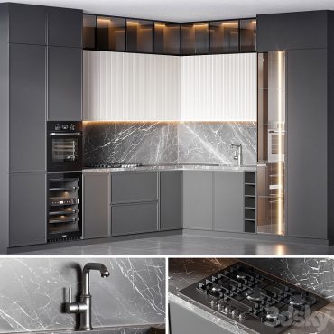 مدل سه بعدی کابینت مدرن 557