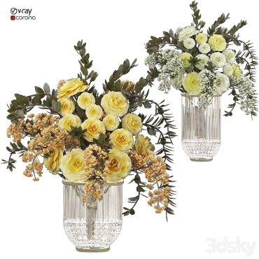 مدل سه بعدی گل رومیزی 862