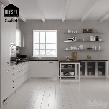 مدل سه بعدی کابینت مدرن 182