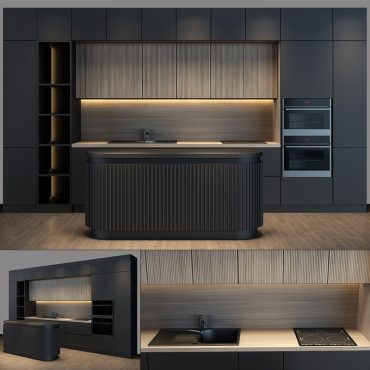 مدل سه بعدی کابینت مدرن 577