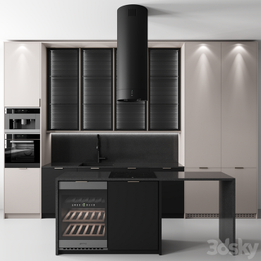 مدل سه بعدی کابینت مدرن 594