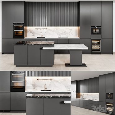 مدل سه بعدی کابینت مدرن 587