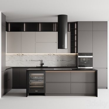 مدل سه بعدی کابینت مدرن 591