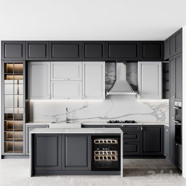 مدل سه بعدی کابینت مدرن 586