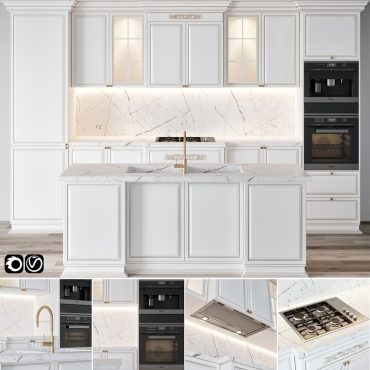 مدل سه بعدی کابینت مدرن 595