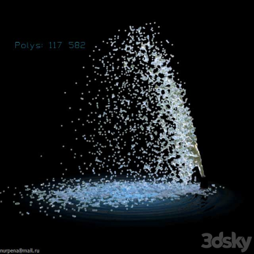 مدل سه بعدی آبنما 175