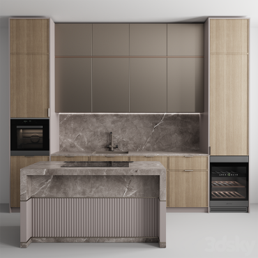 مدل سه بعدی کابینت مدرن 607