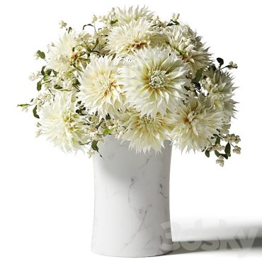 مدل سه بعدی گل و گلدان رومیزی 937