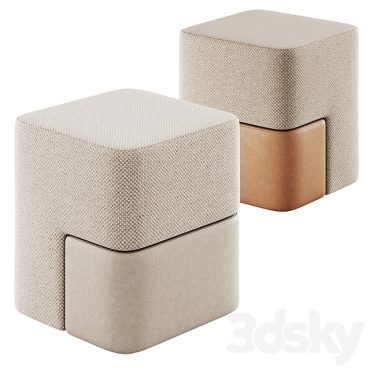 مدل سه بعدی پاف و نیمکت 437