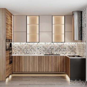 مدل سه بعدی کابینت مدرن 641