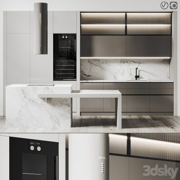مدل سه بعدی کابینت مدرن 633