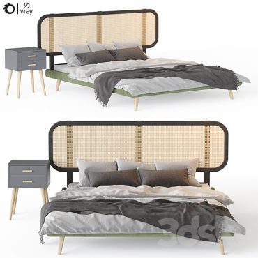 مدل سه بعدی تخت چوبی 905