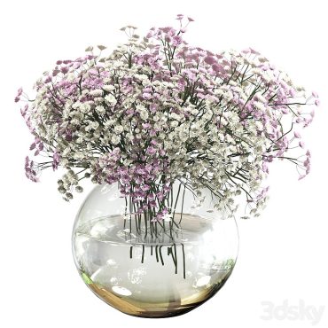 مدل سه بعدی گل و گلدان رومیزی 1015