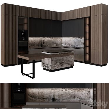 مدل سه بعدی کابینت مدرن 650