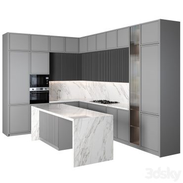 مدل سه بعدی کابینت مدرن 648