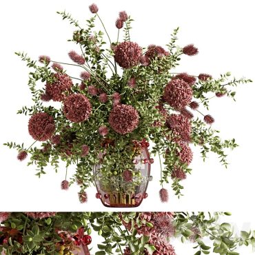 مدل سه بعدی گل و گلدان رومیزی 1026