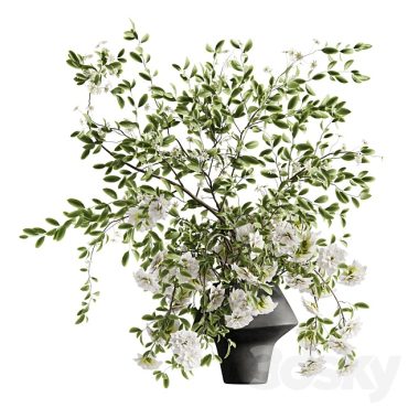 مدل سه بعدی گل و گلدان رومیزی 1038