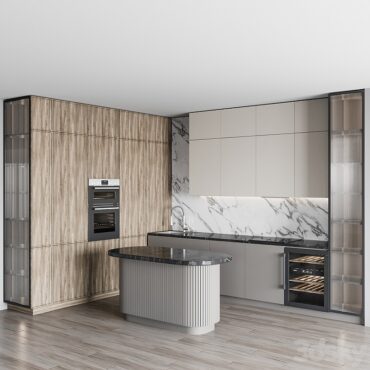 مدل سه بعدی کابینت مدرن 658