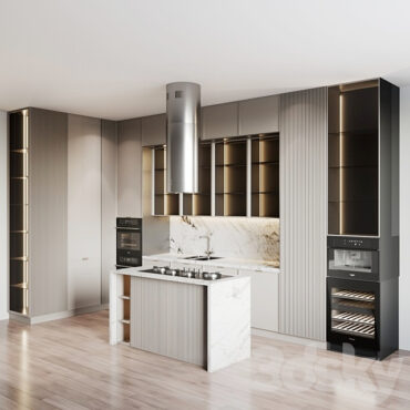 مدل سه بعدی کابینت مدرن 663