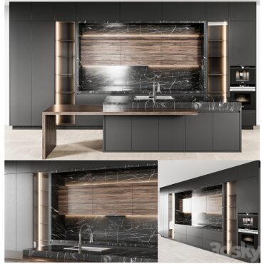 مدل سه بعدی کابینت مدرن 669