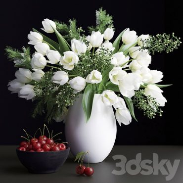مدل سه بعدی گل و گلدان رومیزی 180 مدل سه بعدی گل و گلدان رومیزی 180