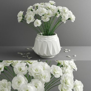 مدل سه بعدی گل و گلدان رومیزی 286 مدل سه بعدی گل و گلدان رومیزی 286