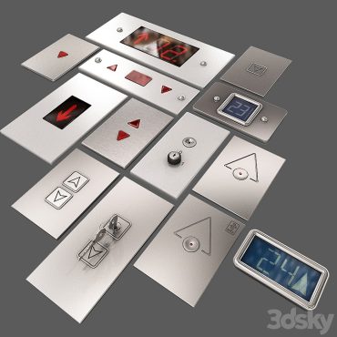 مدل سه بعدی پنل آسانسور 113 مدل سه بعدی پنل آسانسور 113
