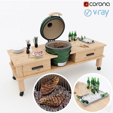 مدل سه بعدی باربیکیو 129 مدل سه بعدی باربیکیو 129
