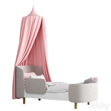 مدل سه بعدی تخت کودک 341