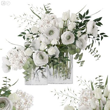 مدل سه بعدی گل و گلدان رومیزی 624
