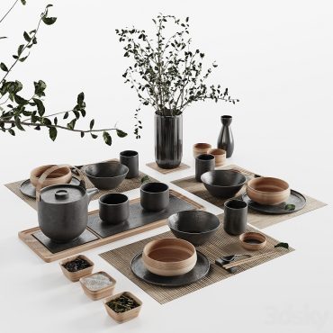 مدل سه بعدی ظرف و ظروف دکوری 279