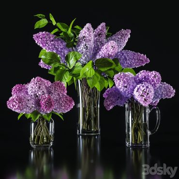 مدل سه بعدی گل و گلدان رومیزی 817