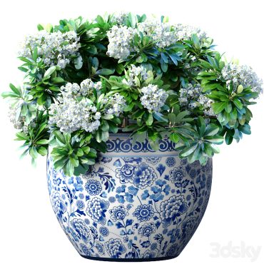 مدل سه بعدی گل و گلدان رومیزی 836